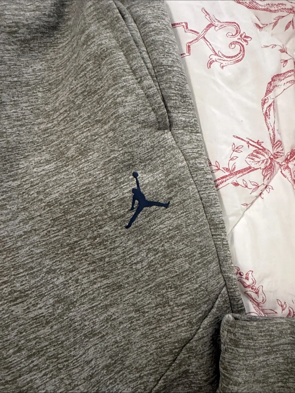 Jordan Gray Joggers with Navy and Yellow Michigan M